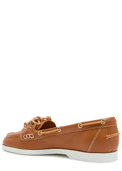 Atp Atelier Nesso Grained Leather Loafers In Brown