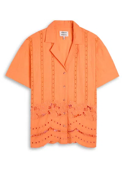 Damson Madder Martina Embroidered Cotton-blend Shirt
