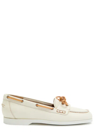 Atp Atelier Nesso Grained Leather Loafers In Neutral