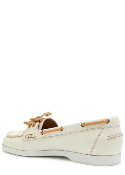 Atp Atelier Nesso Grained Leather Loafers In Neutral