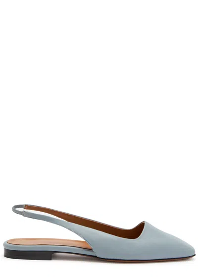 Atp Atelier Plesio Leather Slingback Flats In Gray