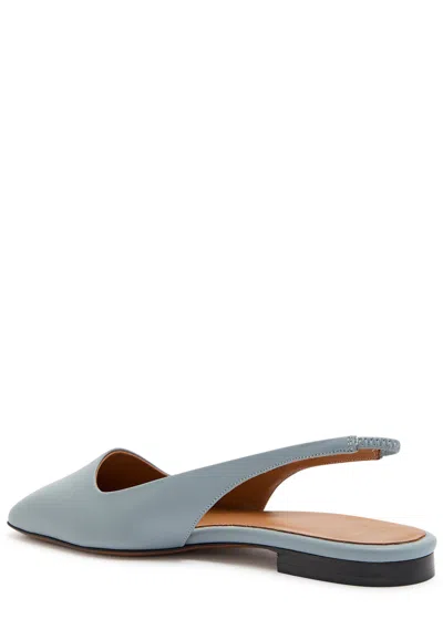 Atp Atelier Plesio Leather Slingback Flats In Gray