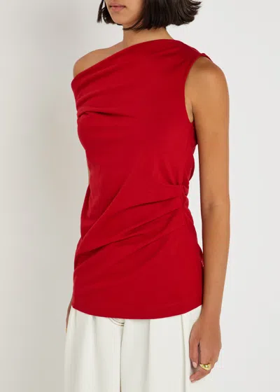 Dries Van Noten Draped One-shoulder Top Fitted Silhouette