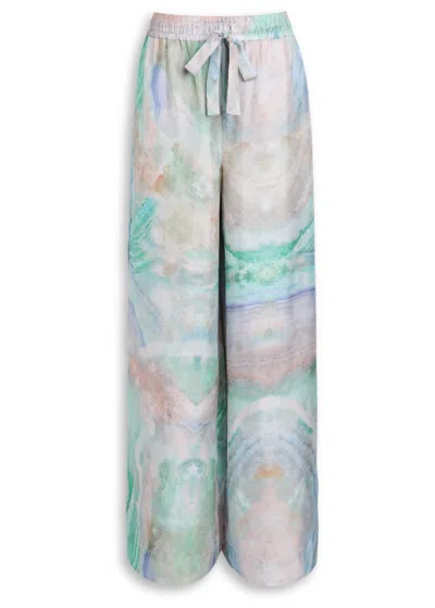Zimmermann Illuminate Printed Silk Trousers