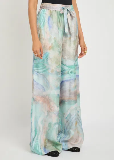 Zimmermann Illuminate Printed Silk Trousers