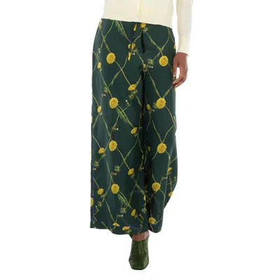Burberry Dandelion Floral-print Flared Trousers