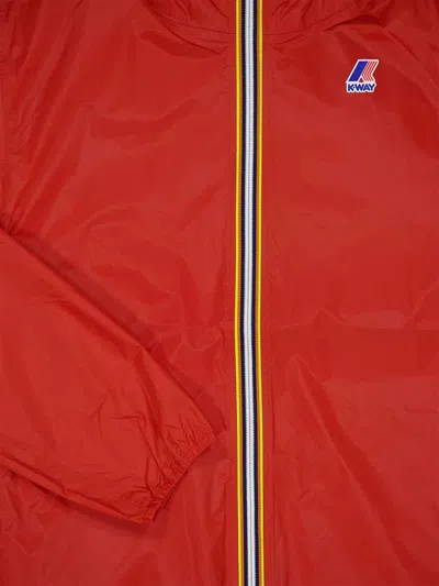 K-way Le Vrai 3.0 Claude Hooded Jacket In Red