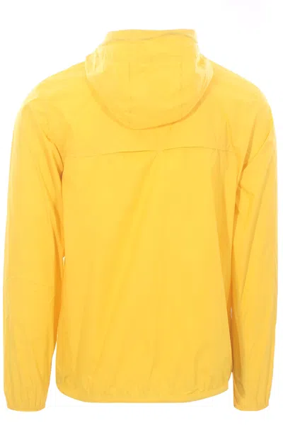 K-way Man Jacket Acid Green Size Xxs Polyamide In Yellow