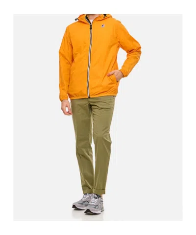 K-way Le Vrai Hooded Jacket Lightweight Design In Orange