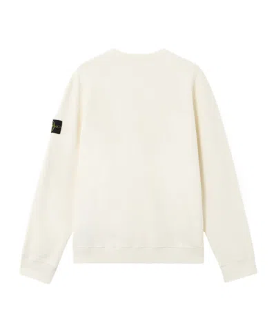 Stone Island Regular-fit Crewneck Sweatshirt With Ribbed Inserts In Yellow