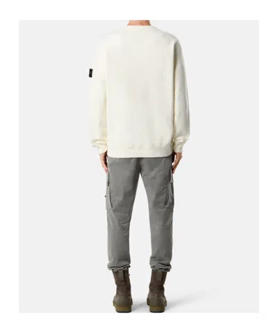 Stone Island Regular-fit Crewneck Sweatshirt With Ribbed Inserts In Yellow