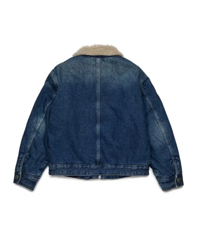 Diesel Jomox-fur Jacket In Blue