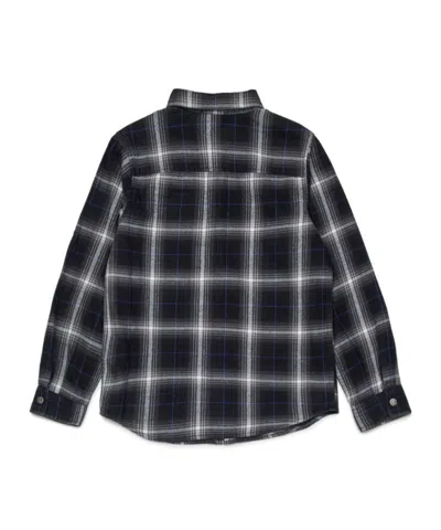 Diesel Camicia In Flanella Allover Check Con Logo In Multi