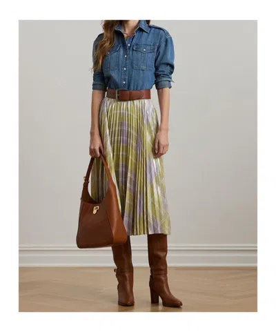 Ralph Lauren Long Sleeve Denim Shirt In Blue