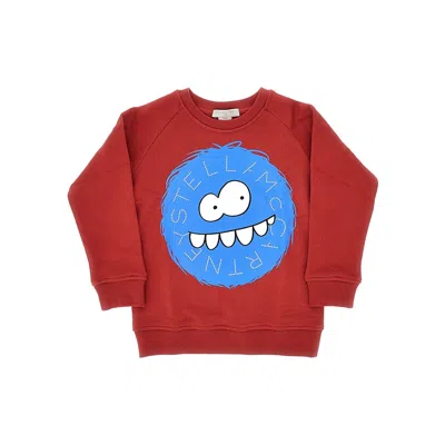 Stella Mccartney Printed Crewneck Sweatshirt Kids In Red