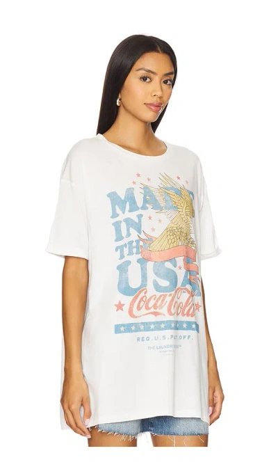 The Laundry Room Coca Cola Usa Banner Oversized Tee In White