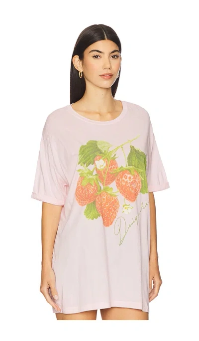 The Laundry Room Strawberry Daiquiri Oversized Tee In Pink