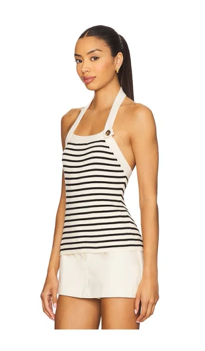 Sanctuary Sunkissed Rib Halter Sweater In White