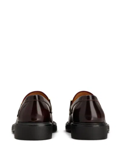 Tod's Rubber Sole Loafers Gold-tone Hardware In Brown