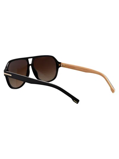 Hugo Boss Boss Black Acetate Sunglasses In Black