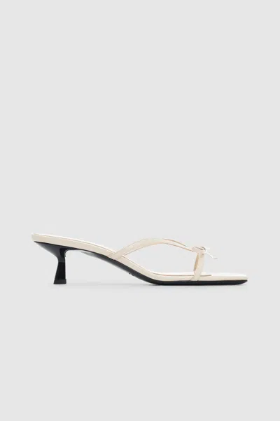 Anine Bing Jackie Heels - Bone Crinkled Patent 40