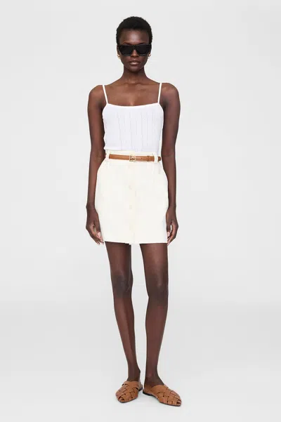 Anine Bing Zaire Mini Skirt - Cream L