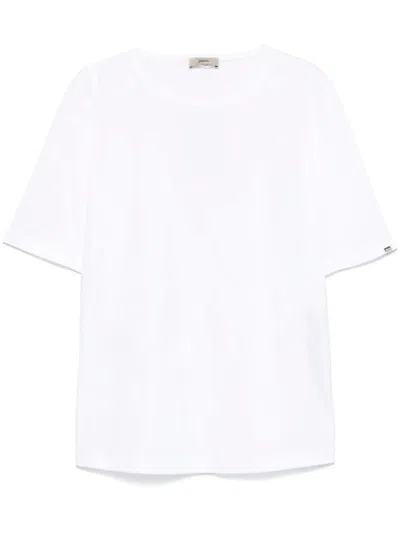 Herno Round Neck T-shirt With Snap Button Details