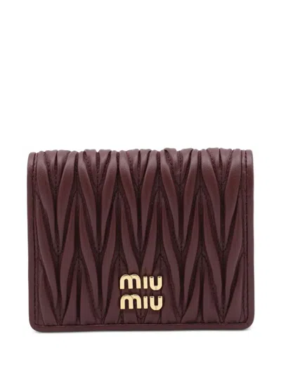Miu Miu Quilted Leather Card Holder