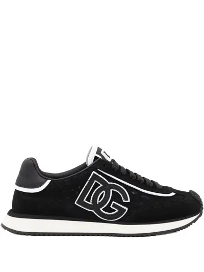 Dolce & Gabbana Dg Cushion Lace-detailed Suede Sneakers Shoes