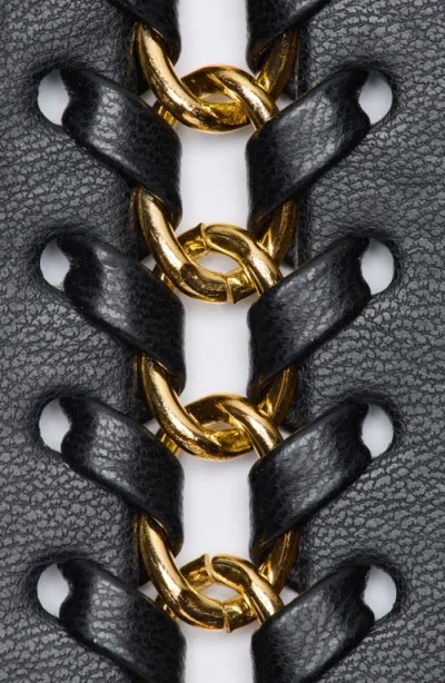 Vince Camuto Woven Chain Faux Leather Belt