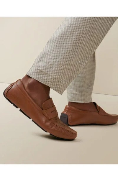 Cole Haan Grand Laser Penny Driver Mens Faux Leather Slip-on Loafers