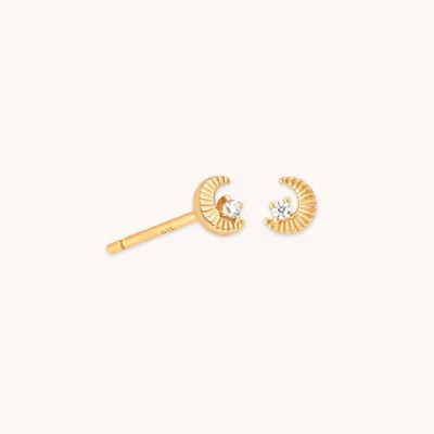 Astrid &amp; Miyu Moon Stud Earrings