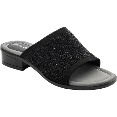 David Tate Minty Womens Leather Open Toe Slide Sandals