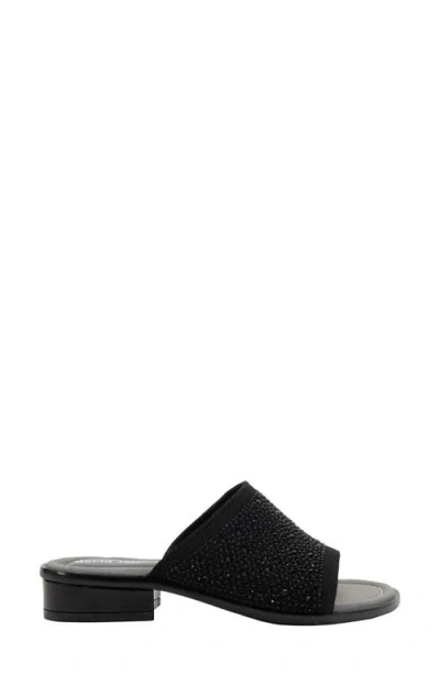 David Tate Minty Womens Leather Open Toe Slide Sandals