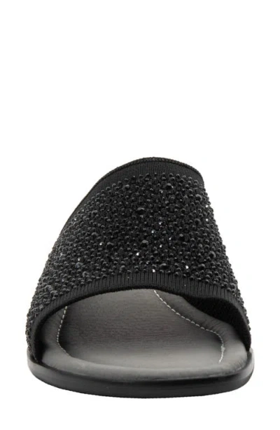 David Tate Minty Womens Leather Open Toe Slide Sandals