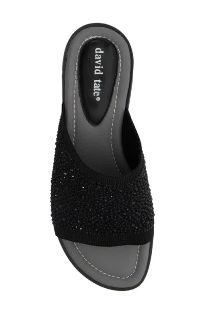 David Tate Minty Womens Leather Open Toe Slide Sandals