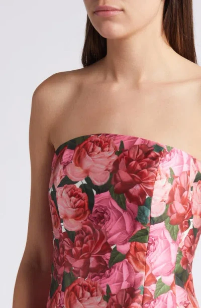 Sachin & Babi Alanna Floral Strapless Mikado Minidress