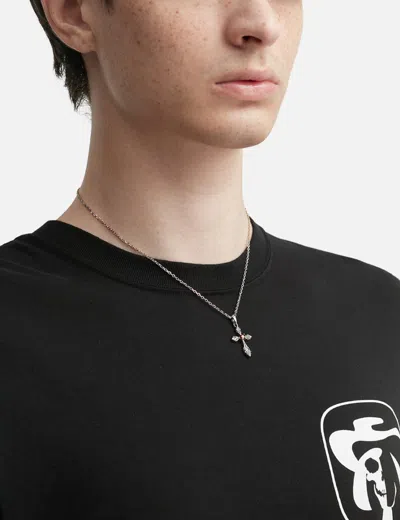 Midnightfactory Oxidised Cross Pendant Necklace (hbx Exclusive)