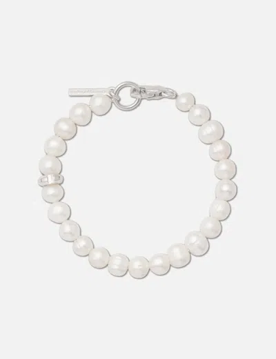 Midnightfactory Chuck Nut With Freshwater Pearls Bracelet