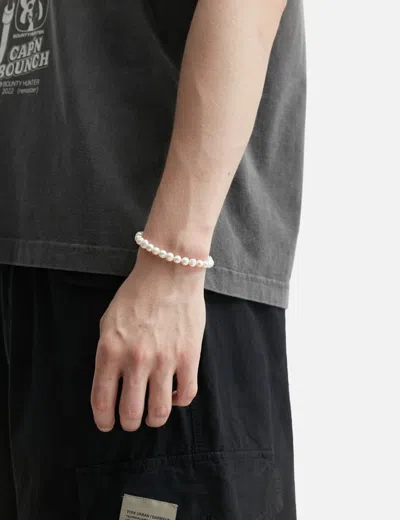 Midnightfactory Chuck Nut With Freshwater Pearls Bracelet