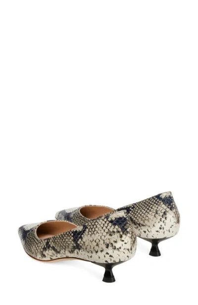 Stuart Weitzman Eva Embossed Kitten-heel Pumps