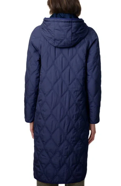 Bernardo Diamond Quilted Hooded Coat