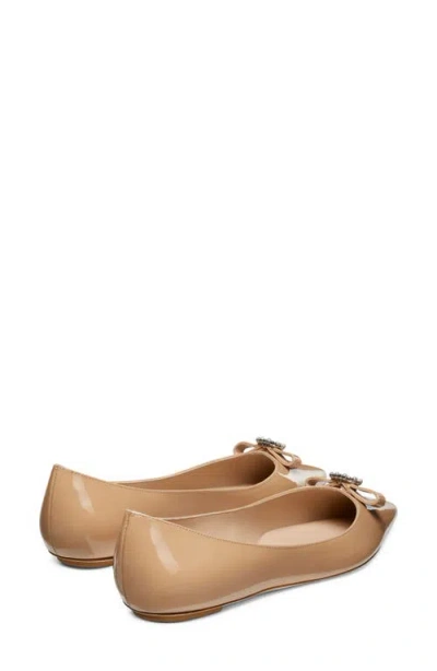 Stuart Weitzman Diana Patent Bow Ballerina Flats