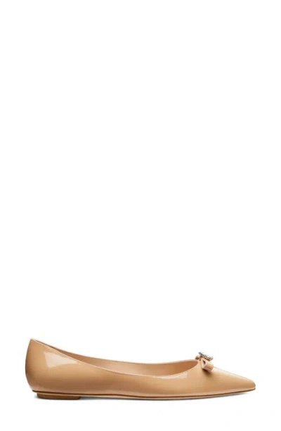 Stuart Weitzman Diana Patent Bow Ballerina Flats