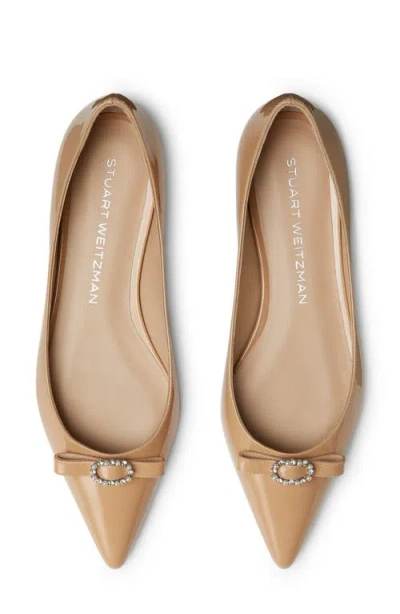 Stuart Weitzman Diana Patent Bow Ballerina Flats