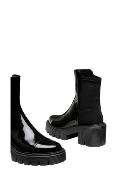 Stuart Weitzman 5050 Soho Patent Stretch Ankle Booties