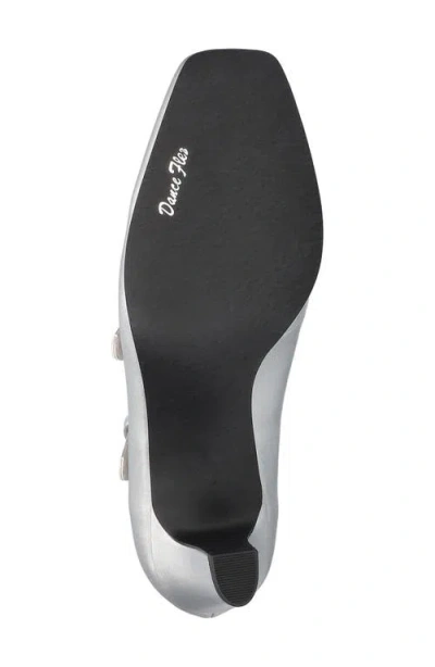 Easy Street Willis Square Toe Mary Jane Pump In Silver