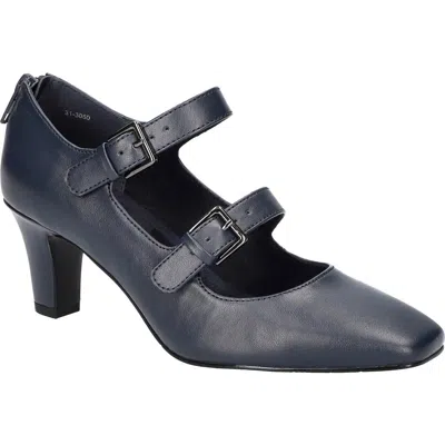 Easy Street Willis Womens Faux Suede Padded Insole Mary Janes