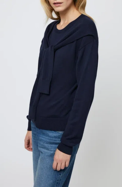 French Connection Scarf Accent Crewneck Sweater