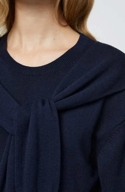 French Connection Scarf Accent Crewneck Sweater